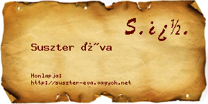 Suszter Éva névjegykártya