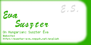 eva suszter business card